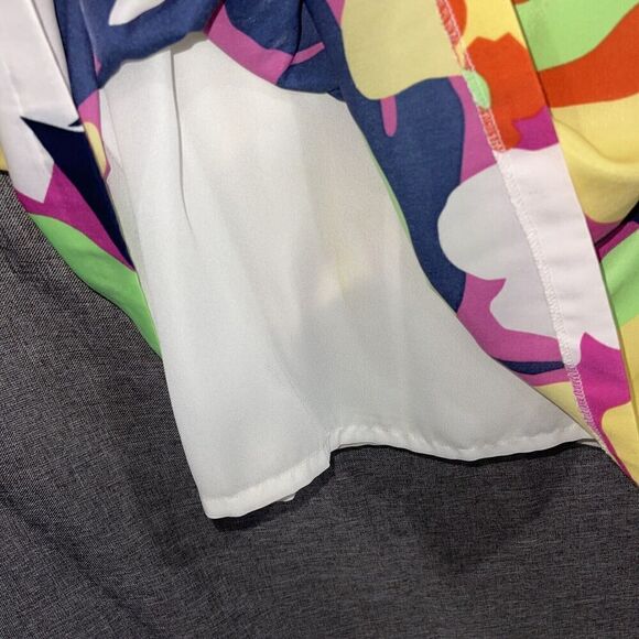 Laundry by Shelli Segal Womens Cap Sleeve Shift Dress Size 8 Floral Hawaii Happy - Picture 4 of 11